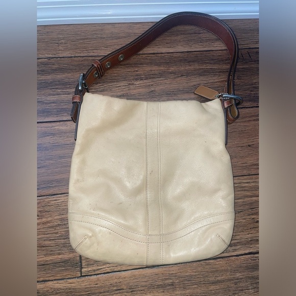 Vintage coach bag shoulder bag adjustable strap purse neutral minimalist - Picture 14 of 14